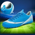 thumbnail image 3 of ZHOGXU Big Boys Girls Sneakers Outdoor Firm Ground Flat Bottom Non Football Shoes Competition Training Shoes Blue 16.5-17 Years, 3 of 4
