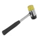 thumbnail image 3 of Martillo de goma, mazo de goma desmontable de doble cabeza para artesanías de cuero, joyería, instalación de suelos de carpintería, 3 of 5