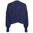 thumbnail image 5 of HAPIMO Women's Solid Color Blouses Crew Neck Sweatshirts Fall Workout Long Sleeve Tees Loose Basic Sweaters Crop Tops Fashion Regular Fitted Casual Knitted Blue L, 5 of 5