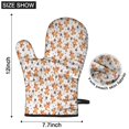 thumbnail image 6 of Cute Oven Mitts,White Christmas Gingerbread Man Pattern Oven Mitt 2-Pack Set,Kitchen Gloves for Oven,Heat Resistant Oven Mitts 7.7"x12", 6 of 7