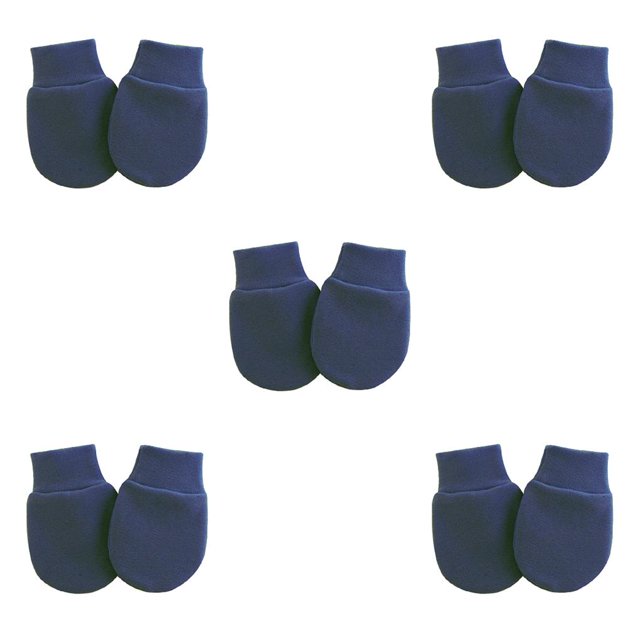 Qarigey Manoplas para bebés Sin rasguños Sensación cómoda Guantes para recién nacidos Suministros para niños pequeños Trajes infantiles Armada 5Conjunto