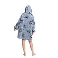 thumbnail image 4 of Oversized Wearable Blanket Hoodie For Adult Kids - Big Hooded Sherpa Junior Sweatshirt With Front Pocket, 4 of 5