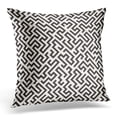thumbnail image 1 of BOSDECO Black Carpet with Maze Labyrinth Monochrome Abstract Geometric Complex Pillowcase Pillow Cover Cushion Case 20x20 inch, 1 of 1