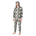 thumbnail image 4 of SLEEPHERO Adult Onesie Men Cozy Christmas Holiday Mens Onsie Pajamas Adult Pajamas For Men Flannel Adult Mens PJs Camo Medium, 4 of 4
