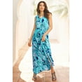thumbnail image 5 of Roaman's Women's Plus Size Petite Hand-Crinkled Sleeveless Dress, 5 of 5