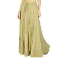 thumbnail image 2 of Phagun Women's Long Skirt Bohemian Gypsy Tiered Cotton Maxi Skirt Beach Wear, 2 of 7
