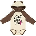 thumbnail image 3 of Inktastic Breast Cancer Awareness Faith over Fear with Pink Ribbon and Arrow Girls Long Sleeve Baby Bodysuit, 3 of 5