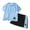A-Sky Blue, variant on EnJoCho Boys Short Sleeve T Shirt Track Shorts Set Two Piece Outfit Training Sportswear Suit Big Boys Track Suits Tracksuits (6-7 Years,Green)