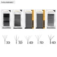 thumbnail image 1 of NAGARAKU 4D 5D W Forma Prefabricado Abanicos Extensiones De Pestañas A Mano Onduladas Suaves Naturales Extensión, 1 of 3