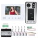 thumbnail image 2 of Timbre con video de 2 cables timbre montado en la pared Tarjeta 5 IC Monitor de 7 pulgadas resistente a la intemperie Timbre con video con huellas dactilares para seguridad en el, 2 of 8