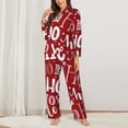 thumbnail image 3 of Kll Ho Pattern Funny Christmas Print Women'S Long Sleeve Pajamas With Pants Sleepwear Loungewear 2 Set-Large, 3 of 9