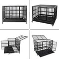 thumbnail image 2 of Waleaf 38 Inch Heavy Duty Dog Crate Cage with Wheels for Indoor, Large Dog Kennel with Removable Tray, 2 of 9