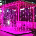 thumbnail image 6 of 98ft Extendable String Lights Outdoor/Indoor, 300 LED Super Bright Christmas Lights, Waterproof 8 Modes Plug in Clear Wire Fairy Lights for Bedroom Party Wedding Garden Patio Halloween (Pink), 6 of 10