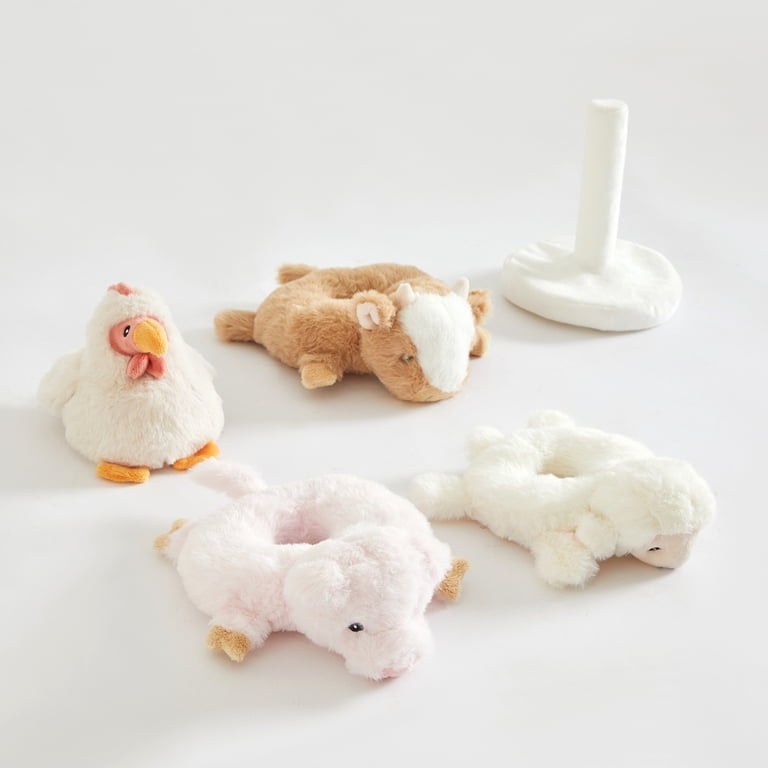 5-Pc Stackable Plush Farm Animals Rattle Set photo 4