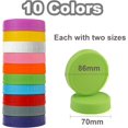 thumbnail image 2 of D-buy 20 Pcs Colored Plastic Mason Jar Lids for Ball, Wide and Regular Mouth, Storage Caps for Canning Jars, 2 of 6
