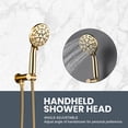 thumbnail image 3 of Wowow Wall Mount Single Handle 7-Spray Shower Faucet 1.8 GPM with 12 in. Round Shower Head and Handheld Shower in Gold, 3 of 6