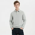 thumbnail image 5 of 300g Cotton Air Layer Long Sleeve Polo Shirt for Men - Non-Iron, 5 of 11