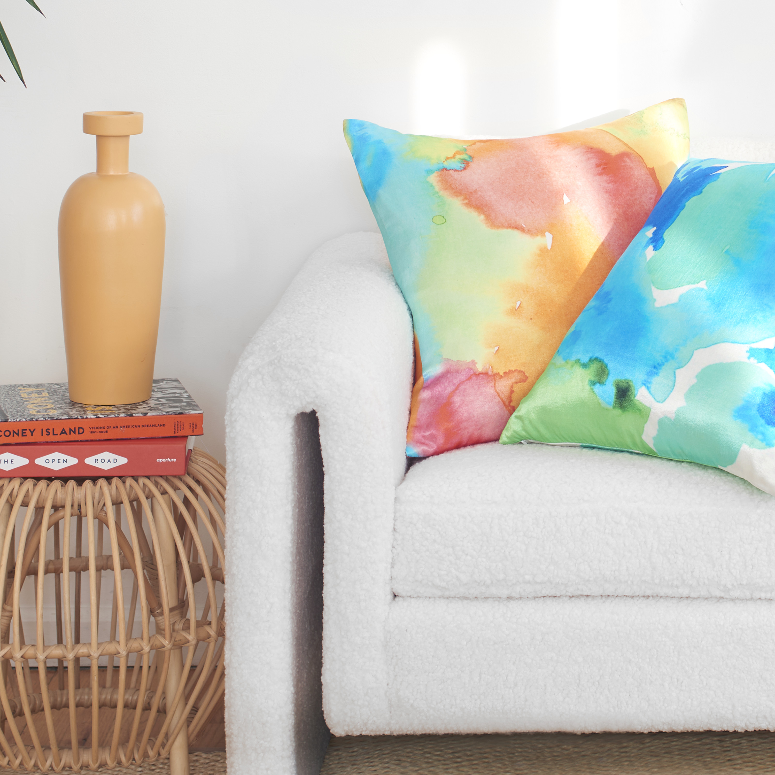 Rochelle Porter Pangea 20"x20" Decorative Square Pillow Multi, Viscose, Cotton , Polyfill, 1 Count, Adult