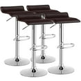 thumbnail image 1 of Patiojoy 4-Piece Pub Swivel Barstool Height Adjustable Square Pub Chairs with Footrest, 1 of 6