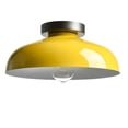 thumbnail image 5 of Claxy 12" Yellow Flush Mount Ceiling Light with Dome Metal Shade, 5 of 6