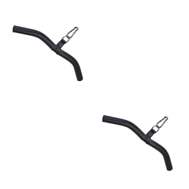 Youkk Gym Pull Down Bar Pulley Cable Attachments Back Press Down Straight Rod Arch Shape Workout Training Handle Accessories 48cm 2Set