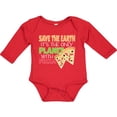 thumbnail image 3 of Inktastic Save the Earth. Its the Only Planet with Pizza. Boys or Girls Long Sleeve Baby Bodysuit, 3 of 5