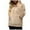 Beige, variant on Womens Quarter Zip Pullover Hoodies Casual Long Sleeve Fleece Warm Blous Solid Color Pullover Top with Pocket