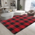 thumbnail image 2 of Alfombra Christmas Area de 9 canales, color rojo y negro, diseño de búfalo, 160 cm x 210 cm, 2 of 6