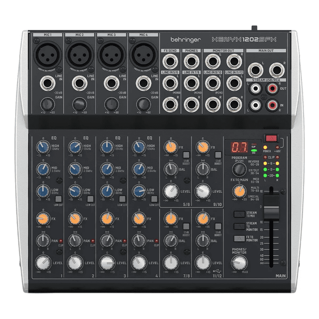 Mezcladora Behringer Xenyx 1202sfx Con Efectos 12 Canales