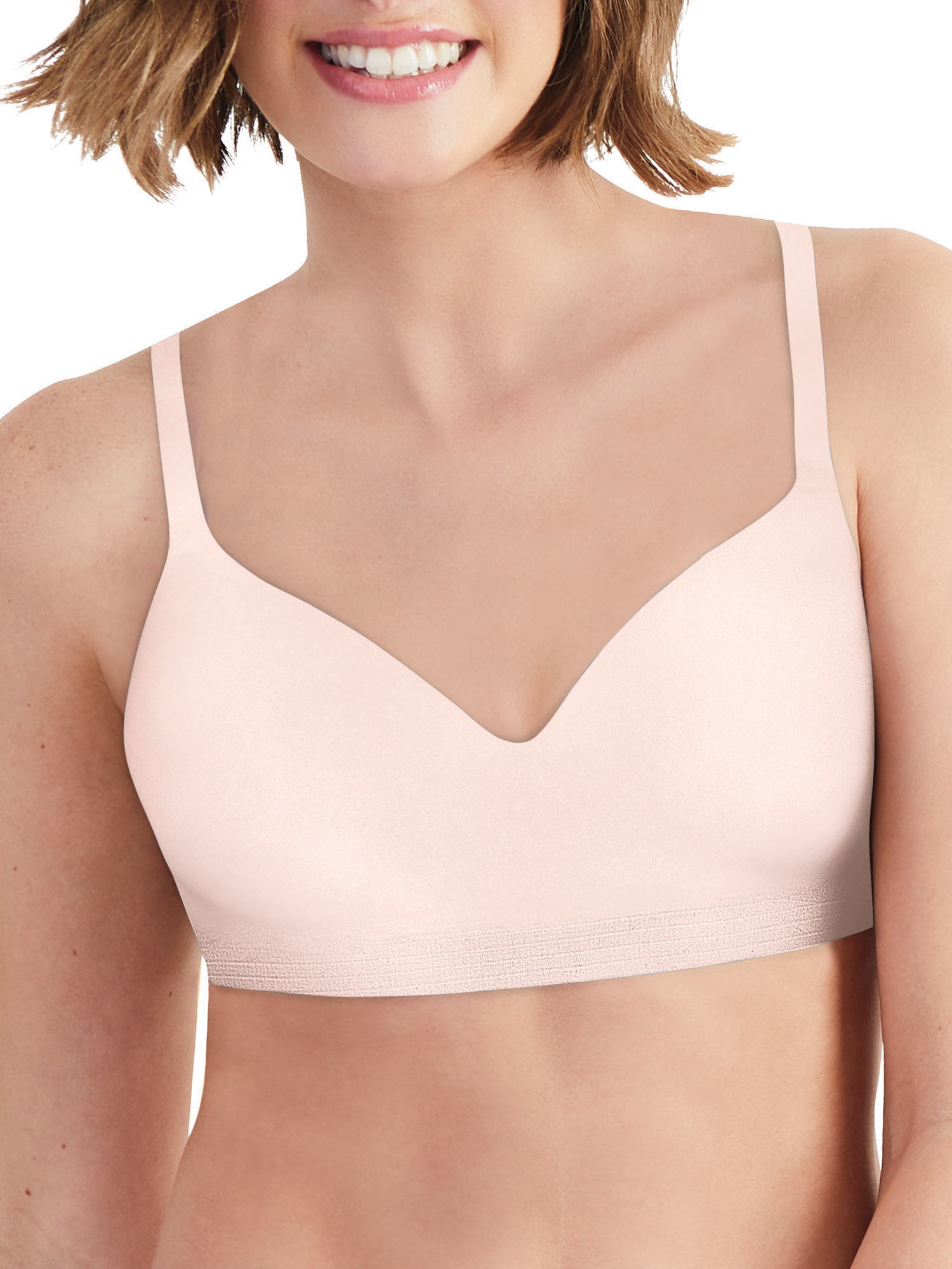 Hanes Wirefree Bra Ultimate No Dig Support SmoothTec Band Comfort Flex Lined Cup 