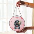 thumbnail image 2 of Happy Valentine's Day Cocker Spaniel holding flowers Stained Glass Suncatcher Cockers Dog Lover Gifts Window Hanging Sign Decor - 3005, 2 of 5