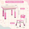 thumbnail image 4 of Cherish Adjustable Kids Table & 4 Chair Set – 23" Toddler Table with Non-Slip Legs, Organizer Graffiti Top, Multi-Functional for Classroom or Living Room, 4 of 7