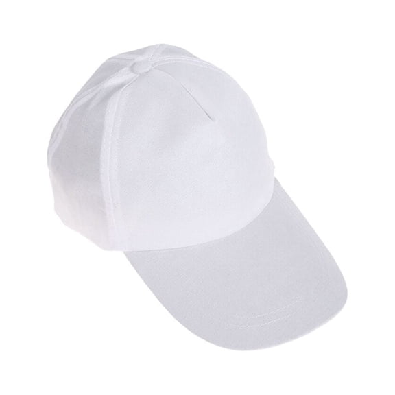 WRITWAA 5Pcs White Unisex Cotton Baseball Caps with Adjustable Strap for Outdoor Activities