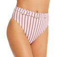 thumbnail image 1 of WeWoreWhat Bas de Bikini Rayé Emily pour Femmes, Rose/blanc, Moyen, 1 of 1