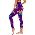 thumbnail image 2 of Leggings geométricos retro de los años 80, pantalones de yoga push up con estampado artístico de Memphis, leggings elásticos elegantes, leggings deportivos para correr con gráficos, 2 of 5