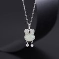 thumbnail image 4 of 14K Gold Jade Rabbit Necklace, Delicate Rabbit Pendant Necklace - Perfect Birthday and Mother's Day Gift for Mother, Wife and Girlfriend, 4 of 4