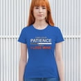 thumbnail image 3 of Tee Hunt Find Your Patience Before I Lose Mine Funny T-Shirt Sarcasm Women's T-Shirt Tee, Blue, XX-Large, 3 of 5
