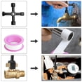 thumbnail image 4 of CLAVE DEL MEDIDOR DE AGUA, HERRAMIENTA DE LLAVE DE LLAVE DE SILLCOCK ACERO AL DEBARO PESADO RESTENTE PARA GABINETE ELECTRICO, 4 of 7