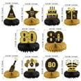 thumbnail image 2 of Gexolenu 10 Piezas Centros De Mesa De Panal De 80 Cumpleaños Oro Negro Saludos A 80 Años Centros De Mesa De Cumpleaños Adornos De Mesa Para Decoraciones De 80 Cumpleaños 80 Fabulosos Suministros De De, 2 of 3