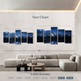 thumbnail image 4 of Elephant Stock Night Sky At Grand Teton Wall Art - Horizontal Multi Panel Canvas - Living Room Wall Decor - Nature Multi Panel - Black And Blue Decor - 80" x 40", 4 of 8