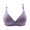 Purple, variant on Herrnalise Women's Lace Edge Vertical Stripe Back Bra Padded Bra Wireless Lingerie For women