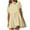 Khaki, variant on Women's Pullover Sweatshirt Dress Short Sleeve Loose Flowy Pleated Summer Mini Dress