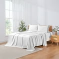 thumbnail image 6 of Modern Threads 4-Piece Crochet Lace Hem White Microfiber Bed Sheet Set, Full, 6 of 11