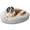 Grey, variant on Best Friends by Sheri Patterned Lux Faux Fur Calming Donut Dog Bed, Gray, Extra Small, 18x18