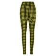 thumbnail image 5 of Lenpel Leggings for Women High Waisted Plaid Printed Slim Stretchy Workout Pants Full Length Athletic Tights, 5 of 5