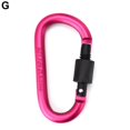thumbnail image 1 of Carabiner Clip Hook Heavy Duty Rock Climbing Aluminum Screw Lock D-Rings J5S9, 1 of 9