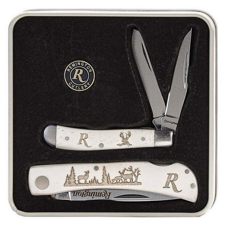 Remington 15685 Mule Deer Tin Collector Gift Set Folding Pocket Knife