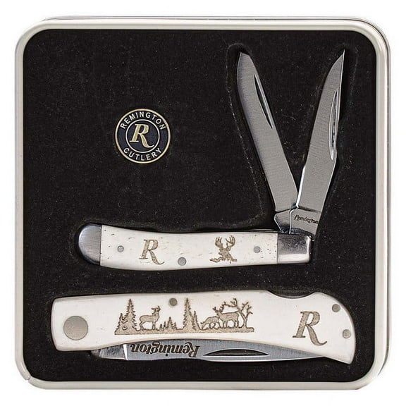 Remington 15685 Mule Deer Tin Collector Gift Set Folding Pocket Knife