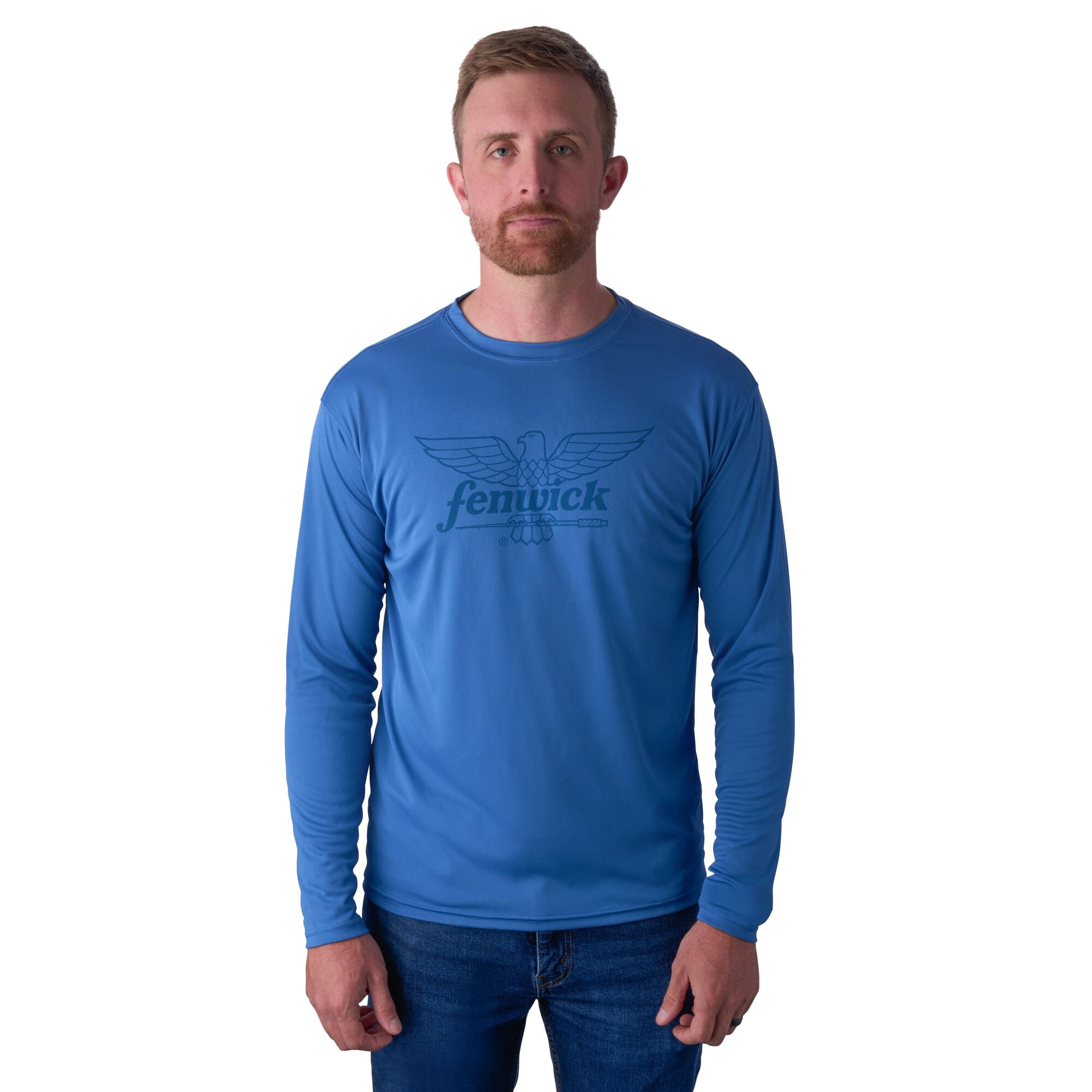 Fenwick Performance Long Sleeve Sun Shirt, River, Size L
