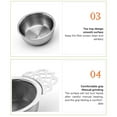 thumbnail image 4 of Youkk Stainless Steel Tea Infuser Diffuser Loose for Leaf Strainer Mesh Filter Drinkware Herbal Reusable Washable Brewing Silver 1Set, 4 of 6